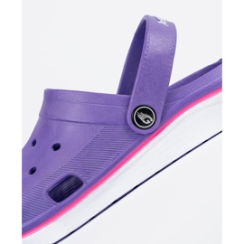 Shelvt Fialové boty Crocs fialový 1