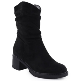Dámské semišové boty Black Potocki Z25-CN51303 černý 1