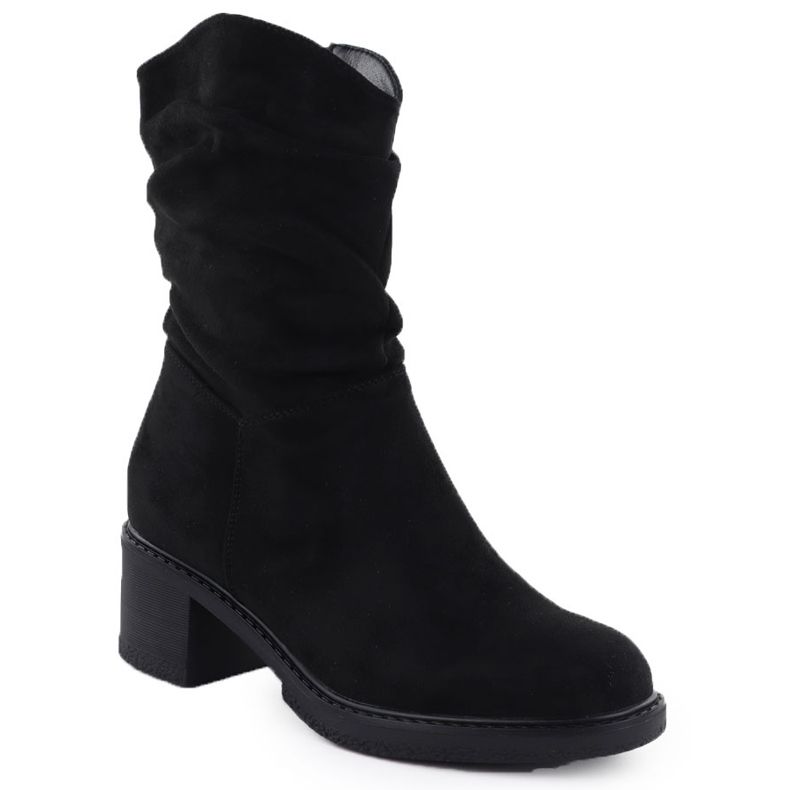 Dámské semišové boty Black Potocki Z25-CN51303 černý 1