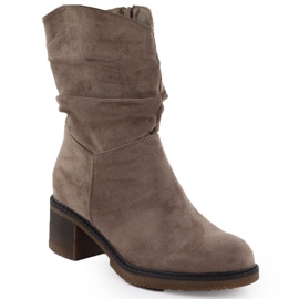 Dámské semišové boty Beige Potocki Z25-CN51303 béžový 1