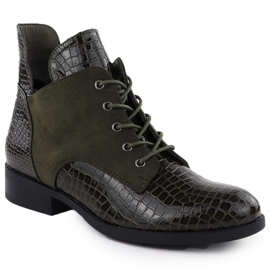 Dámské malované boty Krokie Green Vinceza 26-16477 zelený 1