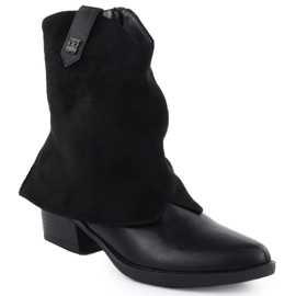 Jezzi Dámské boty Black Cowboy Boots RMR2382-10 1