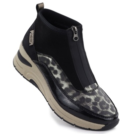 Dámské boty na klínech Black Rieker N9362-00 1
