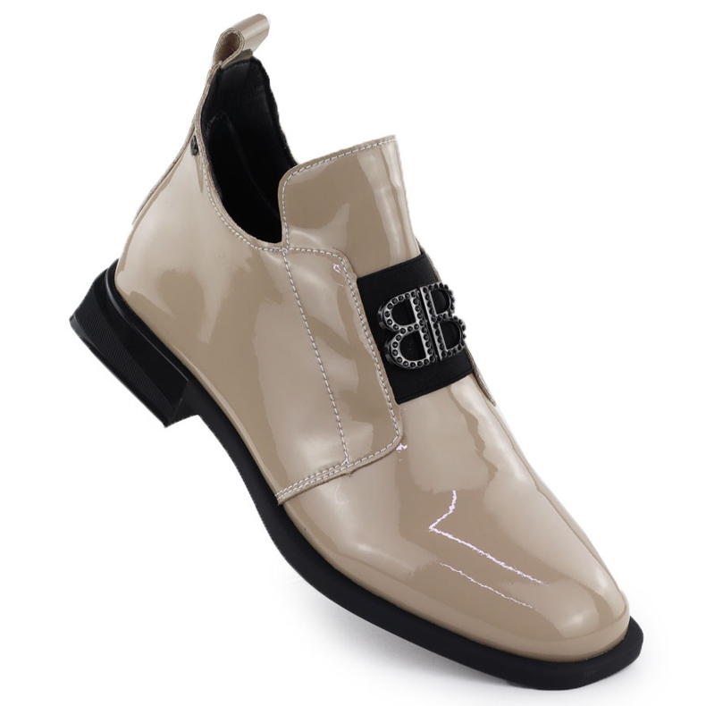 Dámské kožené boty vážené dekorací Beige Filippo DBT4763 béžový 1