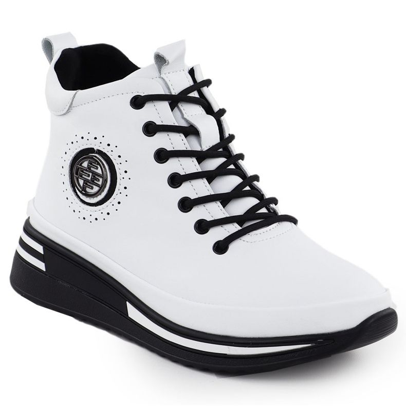 Kožené klíny Filippo DBT4215 bílý 1