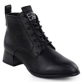 Černá vinceza 66805 Kožená vysoká podpatky 1 Černá vinceza 66805 Kožená vysoká podpatky 1