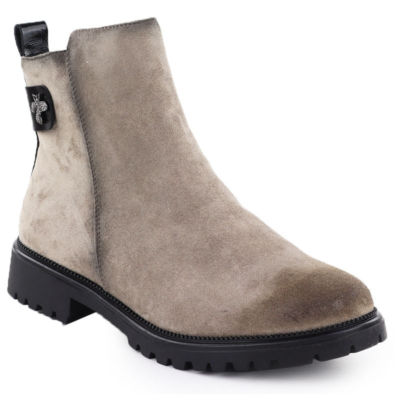 Dámské semišové boty Khaki Potocki 19314 zelená 1