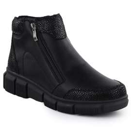 Dámské kožené boty na výšce Black Jezzi 9309 1