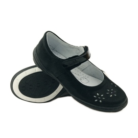 Dívčí baleríny květiny Ren But 4351 černá 3 Dívčí baleríny květiny Ren But 4351 černá 3