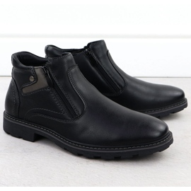 Pánské boty izolované boty pro posuvníky Black Vanhorn AN71309 černá 2
