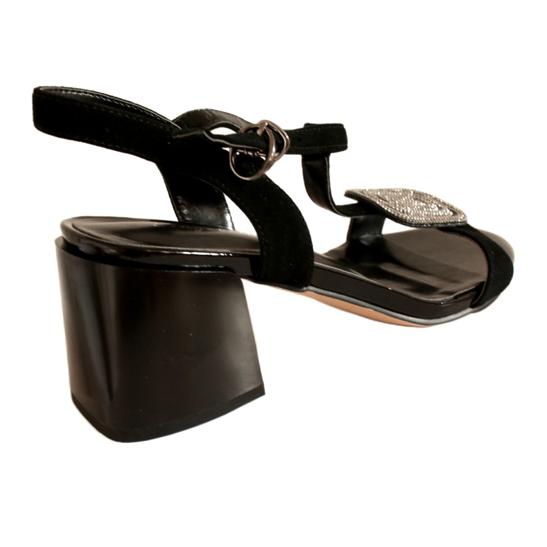 Dámské sandály Angel Blue TN6415 Černé vysoké podpatky černá 5