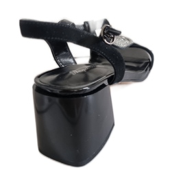 Dámské sandály Angel Blue TN6415 Černé vysoké podpatky černá 1