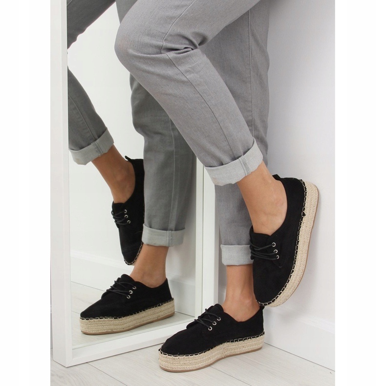 Černé dámské espadrilky LL-118 Black černý 1