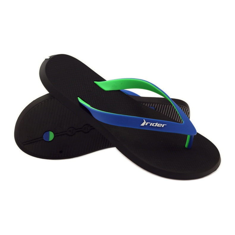 Rider 10594 pánské žabky černý modrý zelený 3