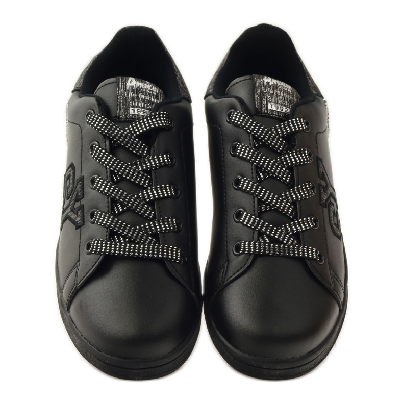 American Club Americké tenisky srdce s koženou stélkou šedá černá 4