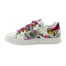 American Club Květinové americké tenisky s koženou vložkou růžový vícebarevný žlutá modrý bílý 2