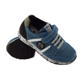 American Club Sportovní vložka ADI z americké kůže šedá modrý černá bílý 3