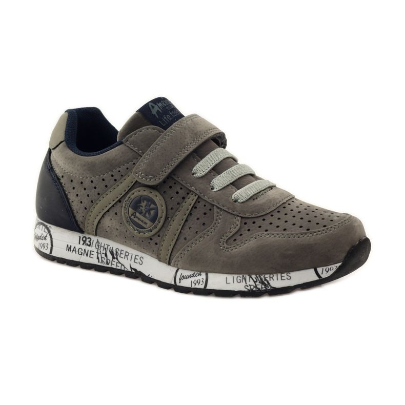 American Club Puncovaná americká sportovní kožená stélka námořnická modrá šedá 1 American Club Puncovaná americká sportovní kožená stélka námořnická modrá šedá 1