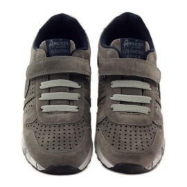 American Club Puncovaná americká sportovní kožená stélka námořnická modrá šedá 4 American Club Puncovaná americká sportovní kožená stélka námořnická modrá šedá 4