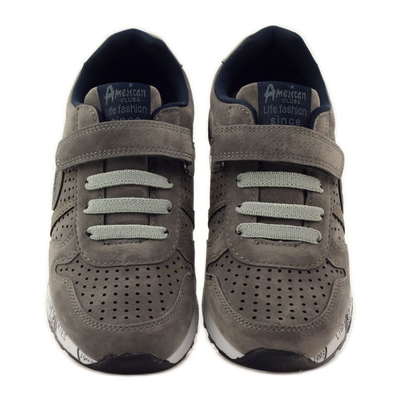 American Club Puncovaná americká sportovní kožená stélka námořnická modrá šedá 4 American Club Puncovaná americká sportovní kožená stélka námořnická modrá šedá 4