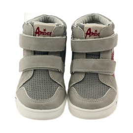 American Club Americká sportovní obuv 17353 červené šedá 4