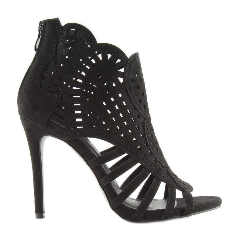 Černé kozačky s otevřenou špičkou M286 Black černá 1