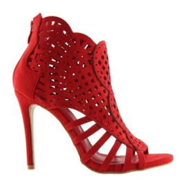 Červené boty s otevřenou špičkou M286 Red 1