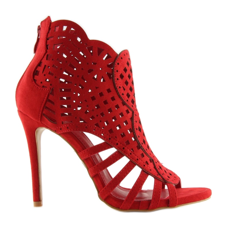 Červené boty s otevřenou špičkou M286 Red 1