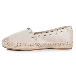 Nio Nio Béžové espadrilky s cvočky béžový 1 Nio Nio Béžové espadrilky s cvočky béžový 1