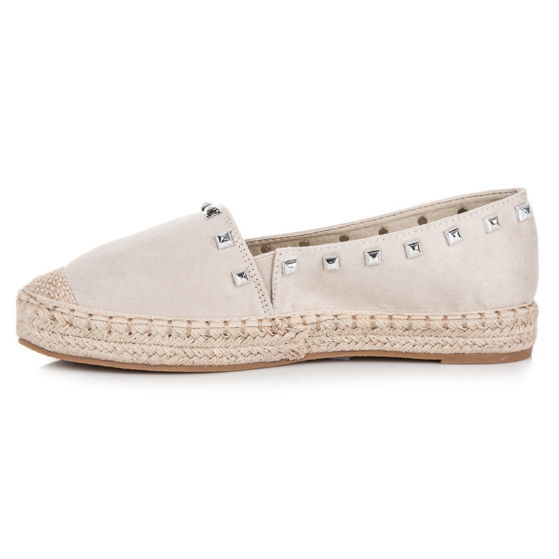 Nio Nio Béžové espadrilky s cvočky béžový 1 Nio Nio Béžové espadrilky s cvočky béžový 1