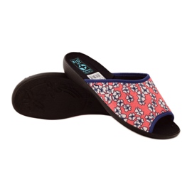 Adanex Světlé korálové květované pantofle G1/2 bílý vícebarevný růžový 3