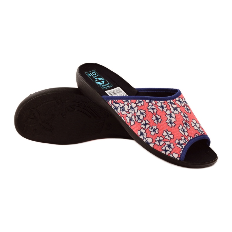 Adanex Světlé korálové květované pantofle G1/2 bílý vícebarevný růžový 3 Adanex Světlé korálové květované pantofle G1/2 bílý vícebarevný růžový 3