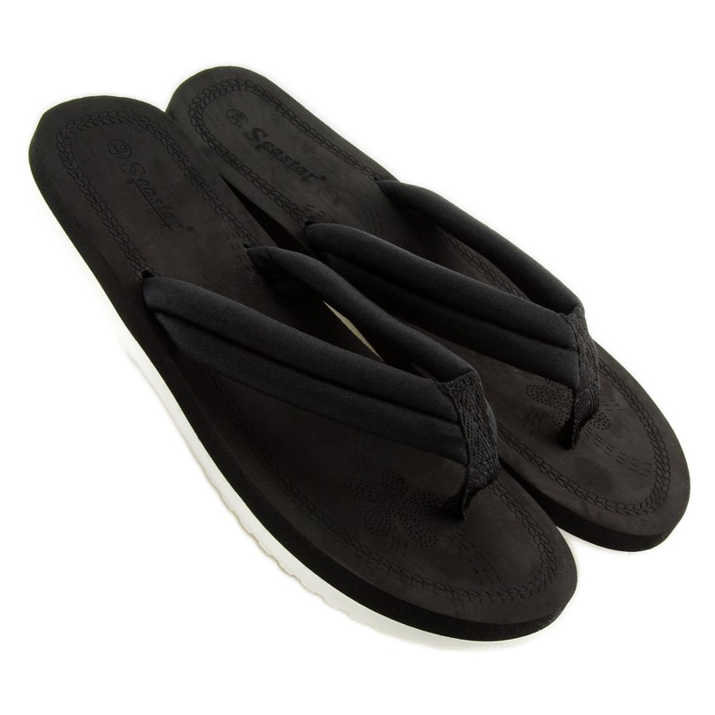 Černé dámské černé žabky CK38 black černý 2