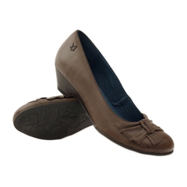 Dámské lodičky s mašlí Caprice 22307 hnědý vícebarevný 3