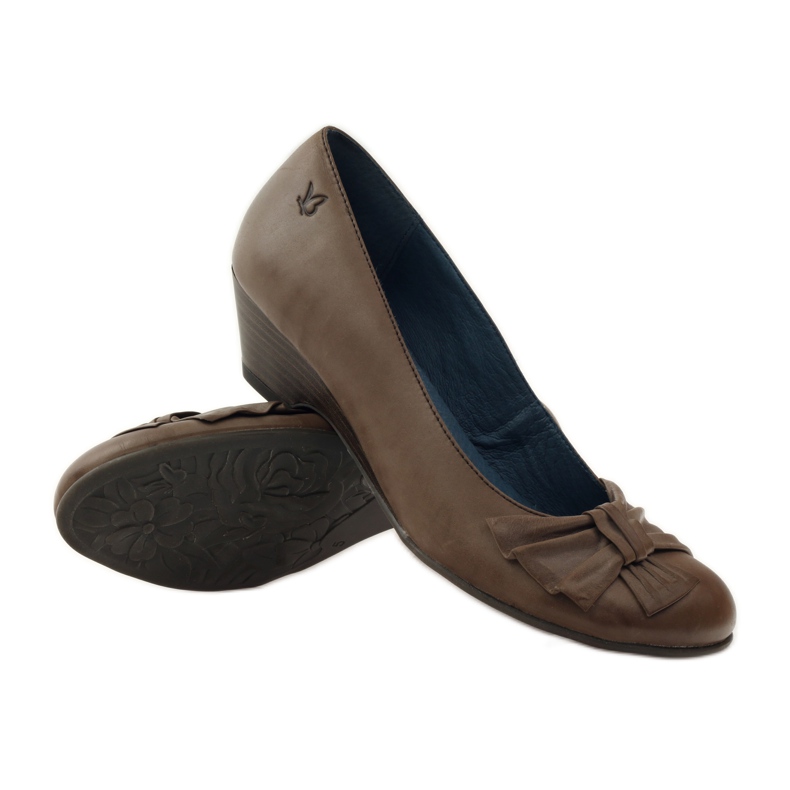 Dámské lodičky s mašlí Caprice 22307 hnědý vícebarevný 3