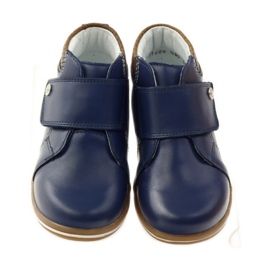 Kozačky na suchý zip Bartek 31829 tmavě modrá námořnická modrá hnědý 4