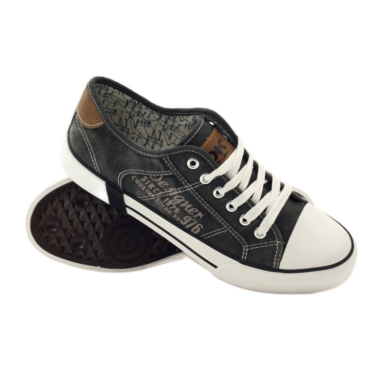 DK Šedé tenisky vázané 0024 šedá 3