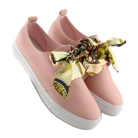 Tenisky šněrované růžovou stuhou XL09P Pink růžový 2
