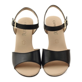 Dámské boty Caprice kožené sandály 28213 černý 4