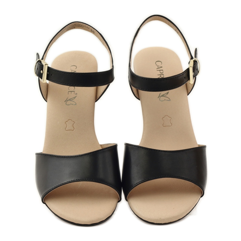 Dámské boty Caprice kožené sandály 28213 černá 4