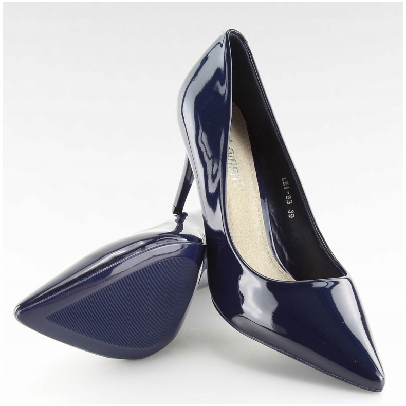 Dámské tmavě modré lodičky LEI-83 Blue námořnická modrá 2