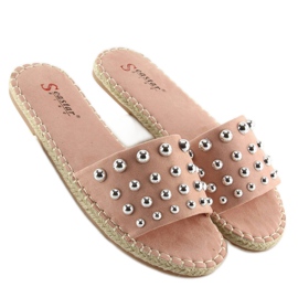 Dámské růžové espadrilky pantofle LL-120P Pink růžový 1