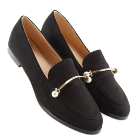 Černé Dámské černé mokasíny T315P Black černý 1