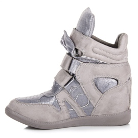 Tenisky na suchý zip VICES šedá 1
