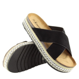 Černé dámské černé pantofle CK15P černé černá 1