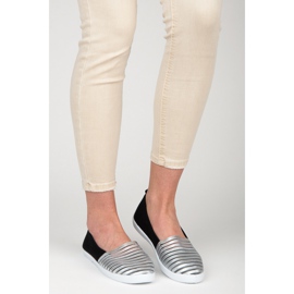 Mckeylor Černostříbrné slip on tenisky černá 2