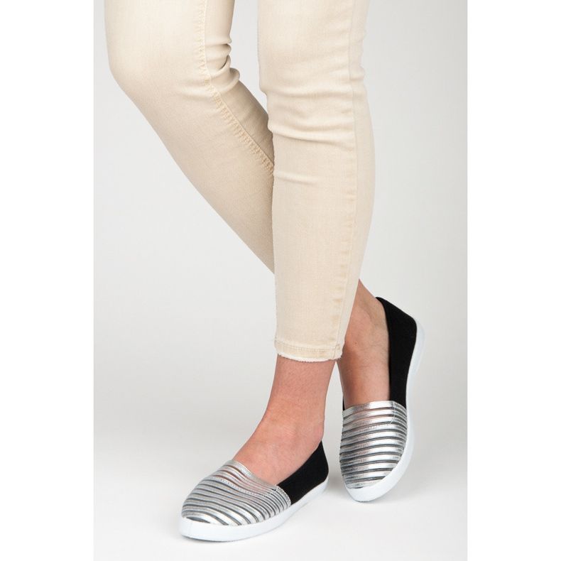 Mckeylor Černostříbrné slip on tenisky černý 1