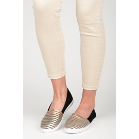 Mckeylor Černozlaté slip on tenisky žlutá černá 2