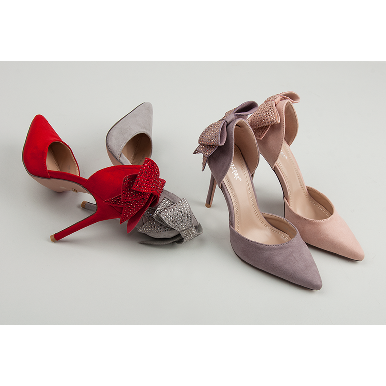 Seastar Semišové Podpatky S Mašlí fialový 1 Seastar Semišové Podpatky S Mašlí fialový 1