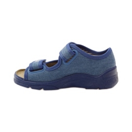 Chlapecké sandály s tuřínem Befado 113x010 námořnická modrá modrý 2